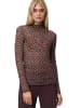 Zero  Shirt transparent mit Stehkragen in BlackCamel