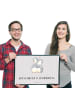 Mr. & Mrs. Panda Fußabtreter Pinguine Kuscheln mit Spruch in Grau Pastell
