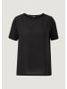 comma T-Shirt kurzarm in Schwarz