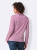 creation L Lyocell-Shirt in magenta-ecru-geringelt
