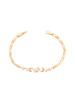 faina Women Link Bracelet With Rhinestones in Rose Gold