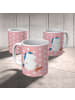 Mr. & Mrs. Panda Mehrwegbecher Einhorn Teddy ohne Spruch in Rot Pastell