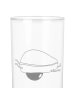 Mr. & Mrs. Panda Trinkglas Avocado Yoga mit Spruch in Transparent