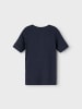 name it Jungen kurzarm T-Shirt mit Knopf Dark Sapphire-92