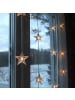 MARELIDA LED Lichtervorhang Sterne 50 leuchtende Sterne 90x200cm in transparent