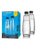 SodaStream Wassersprudler Flasche 2 Glas-Flaschen 1L Twinpack in schwarz