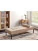 Beliani Chaiselongue CHINON in Beige/Schwarz - (W) 178 x (H) 41 x (L) 73 cm symmetrisch