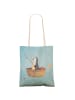 Mr. & Mrs. Panda Beuteltasche Pinguin Angelboot ohne Spruch in Eisblau