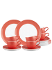 Seltmann Weiden 18-tlg. Kaffeeservice Liberty Pure Colors in Flamingo Red