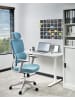 Beliani Bürostuhl VISCOUNT in Blau/Grau/Beige - (W) 50 x (H) 121 x (L) 63 cm