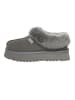 EVERAU Australia Leder Hausschuhe - Topknot in Grau