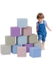 HOMCOM Bausteinset in Hellgrau & Rosa 20L x 20B x 20H cm