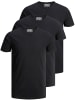 Jack & Jones 3er-Set  T-Shirt in Black/black/black