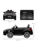 HOMCOM 12V Audi TT RS Kinderauto Schwarz