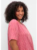 sheego Kurzarmshirt in magenta-gemustert