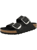 Birkenstock Sandale Arizona Big Buckle geöltes Nubukleder schmal in schwarz