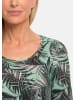 GOLDNER Viskoseshirt mit Palmenprint in dunkelgrün / gemustert