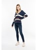 DreiMaster Damen Strickpullover in Marine Mehrfarbig
