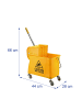 relaxdays Reinigungswagen in Gelb - (B)44 x (H)66 x (T)28 cm