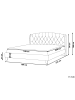 Beliani Doppelbett BORDEAUX in Beige/Braun - (W) 169 x (H) 106 x (L) 221 cm