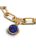 Pandora 14k gelbvergoldete Metalllegierung garvierbar blau
