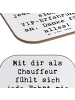 Mr. & Mrs. Panda Tischuntersetzer Spruch VIP Chauffeur mit Spruch in Weiß