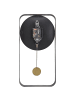 Beliani Wanduhr SERVOZ in Schwarz/Gold - (W) 21 x (H) 40 x (L) 2 cm