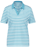 Gerry Weber Polo 1/2 Arm in Blau/Ecru/Weiss Streifen