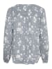Kaffe Langarm-Bluse KAfloa Regular fit in Blue / Chalk Big Flower Print