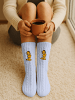 Garfield Garfield Hüttensocken Haussocken mit Sherpa Futter Kuschelsocken in blau