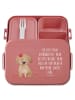 Mr. & Mrs. Panda Vesperdose Hund Dame Motiv mit Spruch in Rot Pastell