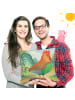 Mr. & Mrs. Panda Kissen Hahn Korn Design ohne Spruch in Weiß