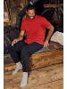 JP1880 Kurzarm T-Shirt in dunkelrot