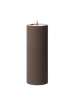 Deluxe Homeart LED Kerze MIA für Innen/Außen flackernd H: 20cm D: 7,5cm in braun