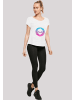 F4NT4STIC Long Cut T-Shirt Alien Kopf in weiß