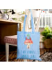 Mr. & Mrs. Panda Tote Bag Trennung von den Eltern mit Spruch in Sky Blue