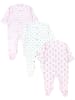 TupTam Baby Mädchen Schlafstrampler mit Fuß 3er Pack in pink Modell 2