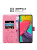 cadorabo Hülle für Samsung Galaxy M53 5G Blumen Design in FLORAL ROSA