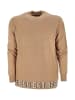Guess Pullover 'ALF LS High Neck Logo Jacquard' in beige