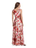Vera Mont Abendkleid mit Plissee in Cream/Red
