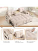 ABRIHOME 2-tlg Schlafsofa mit Schlaffunktion und Stauraum in Beige
