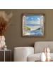 MuchoWow Leinwand Bilder Hellblau