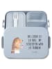 Mr. & Mrs. Panda MEPAL Bentobox Igel Wein Motiv mit Spruch in Blau Pastell