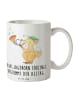 Mr. & Mrs. Panda Kaffeebecher Jagdhorn Melodie mit Spruch in Weiß