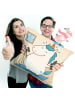 Mr. & Mrs. Panda Kissen Einhorn Fitness Design ohne Spruch in Weiß