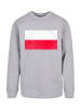 F4NT4STIC Sweatshirt Poland Polen Flagge distressed in grau meliert