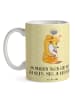 Mr. & Mrs. Panda Kaffeebecher Fuchs Depressionen mit Spruch in Gelb Pastell