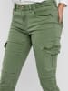 ONLY Cargo Jeans Hose Mid Waist Denim Jogger Pants ONLMISSOURI in Grün