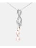 Diamant L'éternel Halskette mit Anhänger aus 375 Weißgold mit Diamant mit Perle gedreht