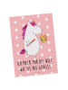 Mr. & Mrs. Panda Wanddeko Einhorn Künstler mit Spruch in Rot Pastell